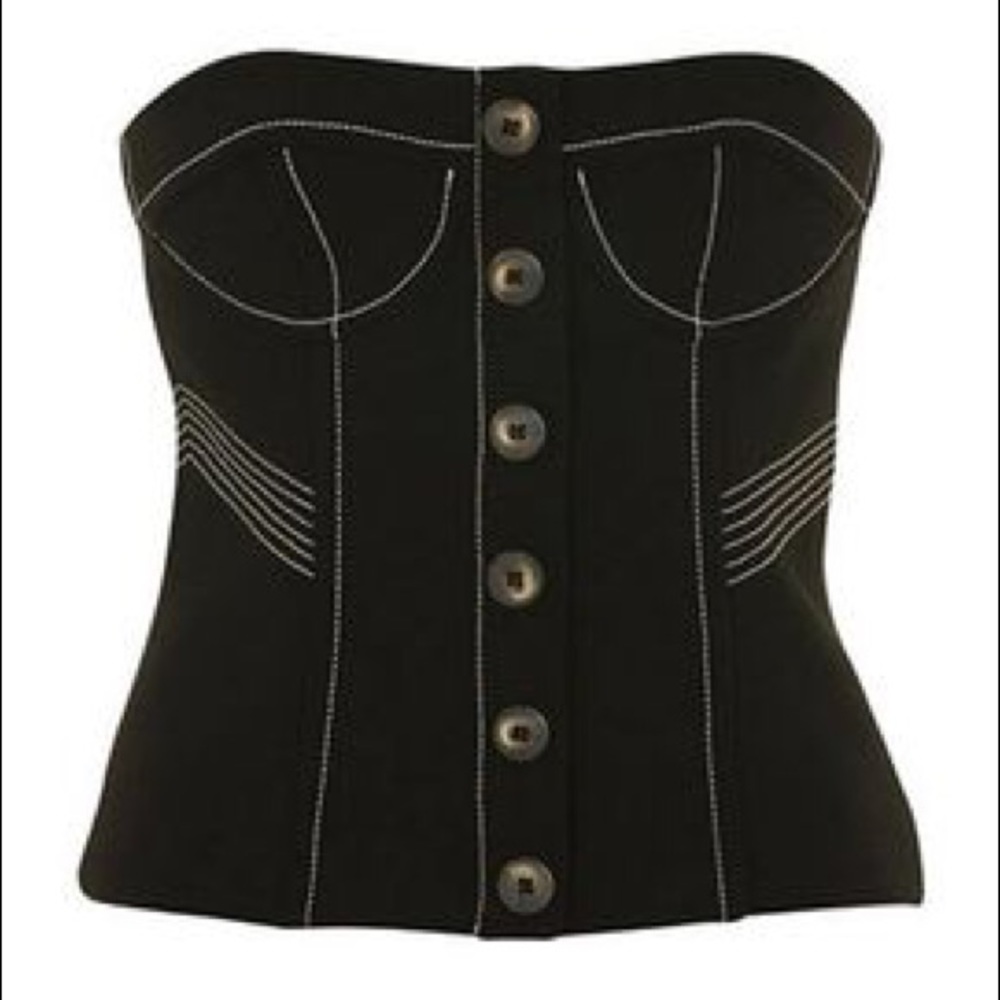 Fitted Top Shop crepe bustier top size xs